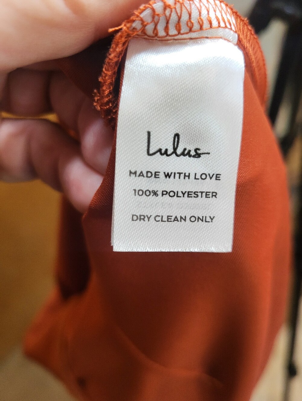 Lulu's Hollywood Woman Rust Orange Satin Cowl Neck Strappy Maxi Dress. Medium - Picture 14 of 16